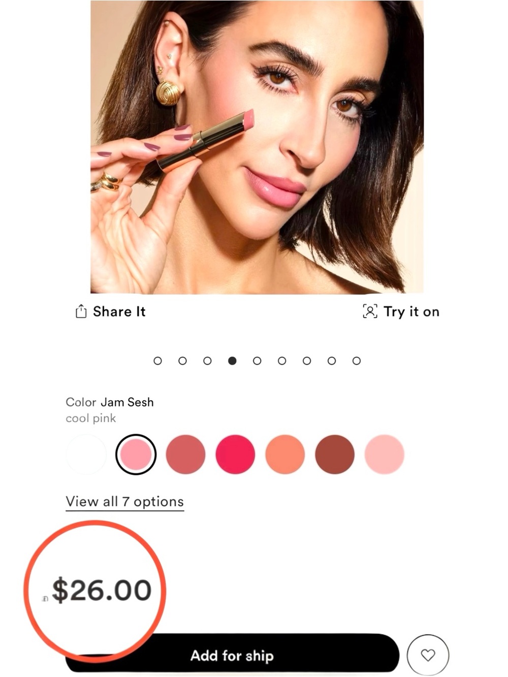 BNIB / NWT DIBS Jam Jam Lip Plumping Lipstick Melt "Jam Sesh" Cool Pink - Picture 2 of 6